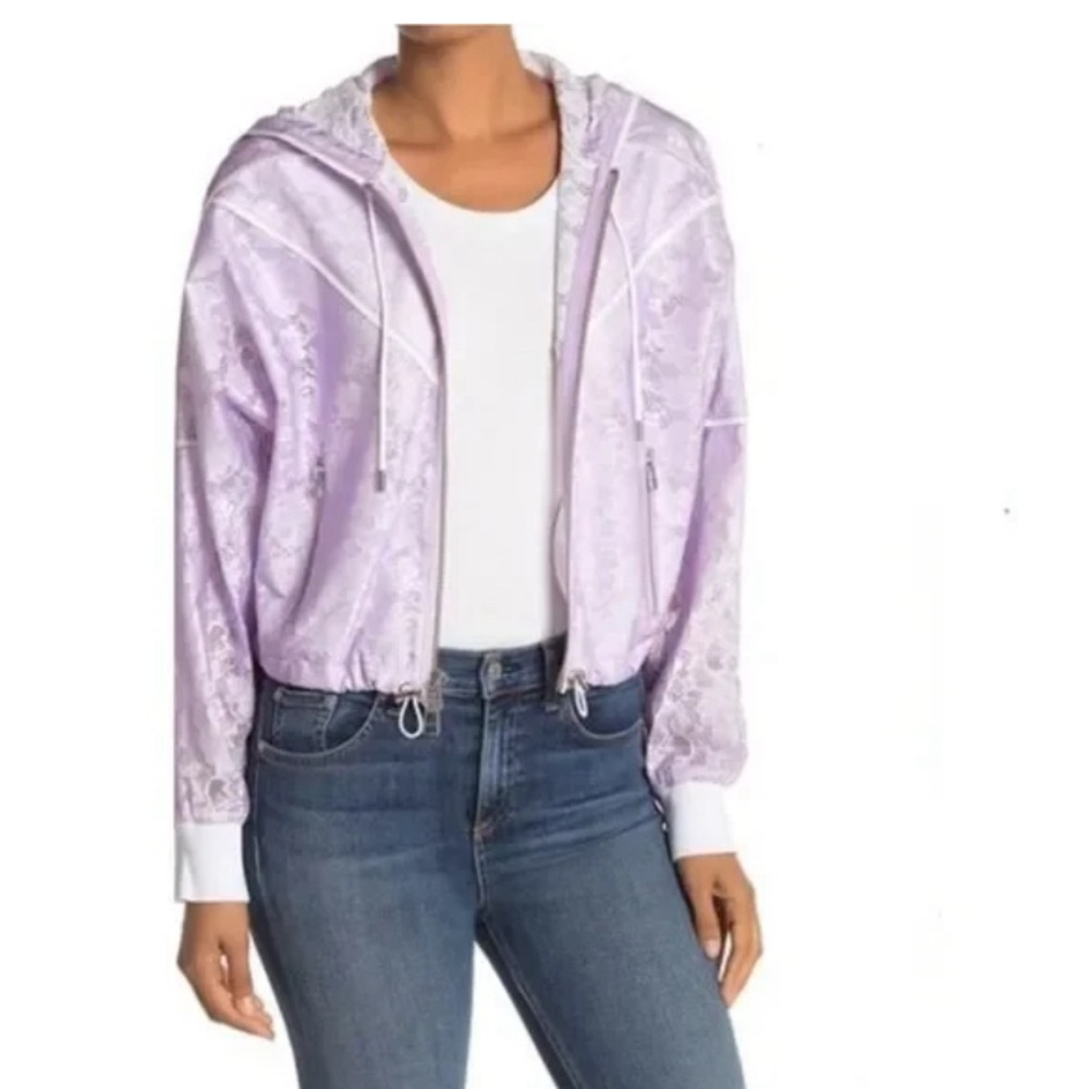 NEW💜VERONICA BEARD Mya Lace Zip Up Hoodie